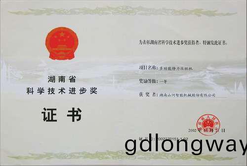 2002省科技(ji)進步一(yi)等獎（靜(jing)力壓(ya)