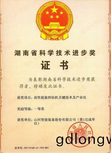 2011省(sheng)科技進步(bu)一等獎(jiang)（鏇(xuan)挖(wa)鑽