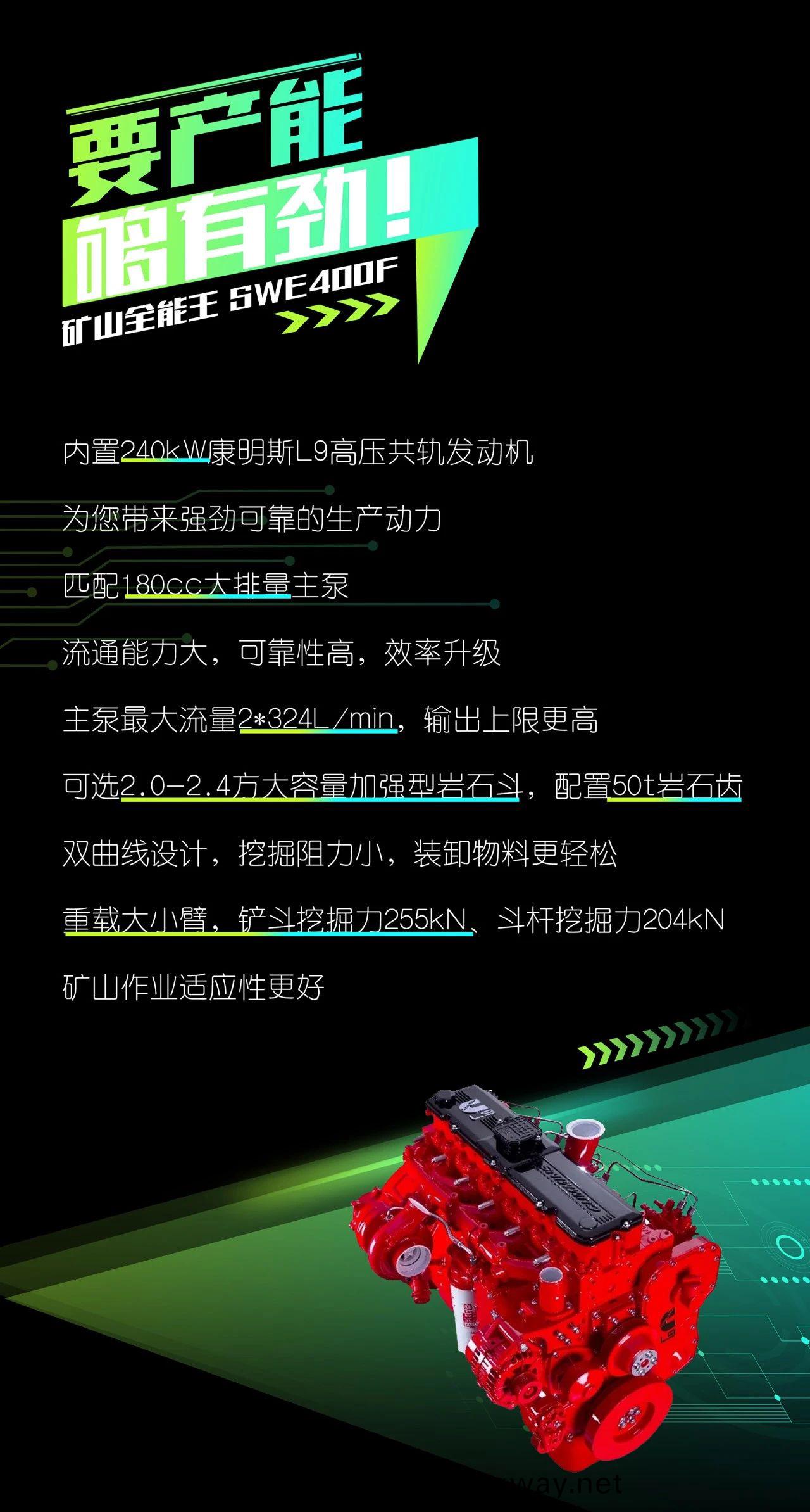 國(guo)四精品(pin) | 要産(chan)能(neng)、夠(gou)有勁！“滿級(ji)”挖(wa)機還(hai)得(de)看“鑛(kuang)山(shan)全(quan)能王”SWE400F