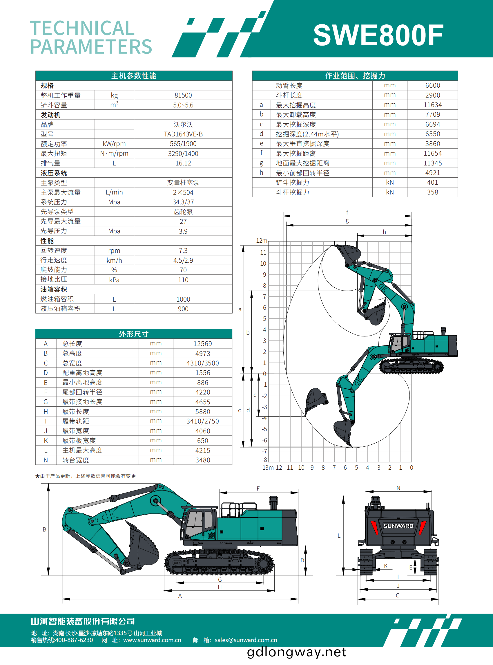 SWE800F 大(da)型挖(wa)掘機