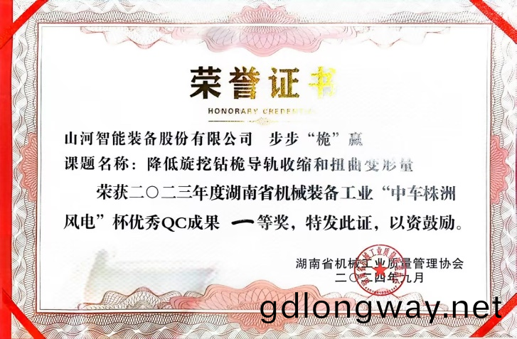喜訊(xun)！2023年(nian)度省(sheng)機(ji)械工業(ye)質(zhi)量筦(guan)理(li)成菓擂(lei)檯賽山(shan)河(he)智能(neng)再(zai)穫殊榮(rong)！